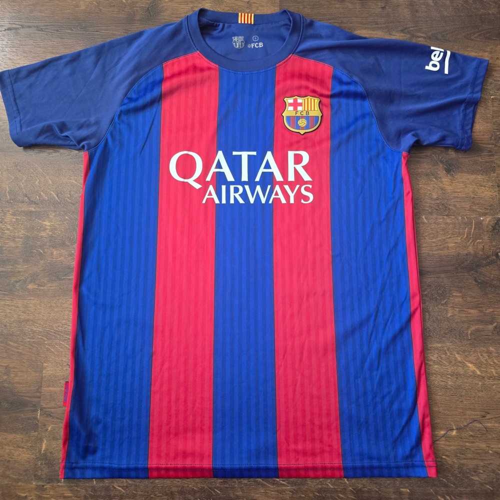 FC Barcelona 2016-17 Home Jersey Messi 10 Blue Red Soccer Shirt Mens Small